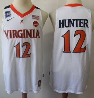 Virginia #12 De'Andre Hunter White Basketball Stitched College Jersey