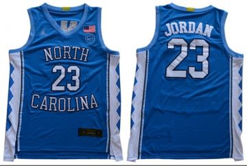 Men's North Carolina #23 Michael Jordan Blue Stitched College Basketball Jersey